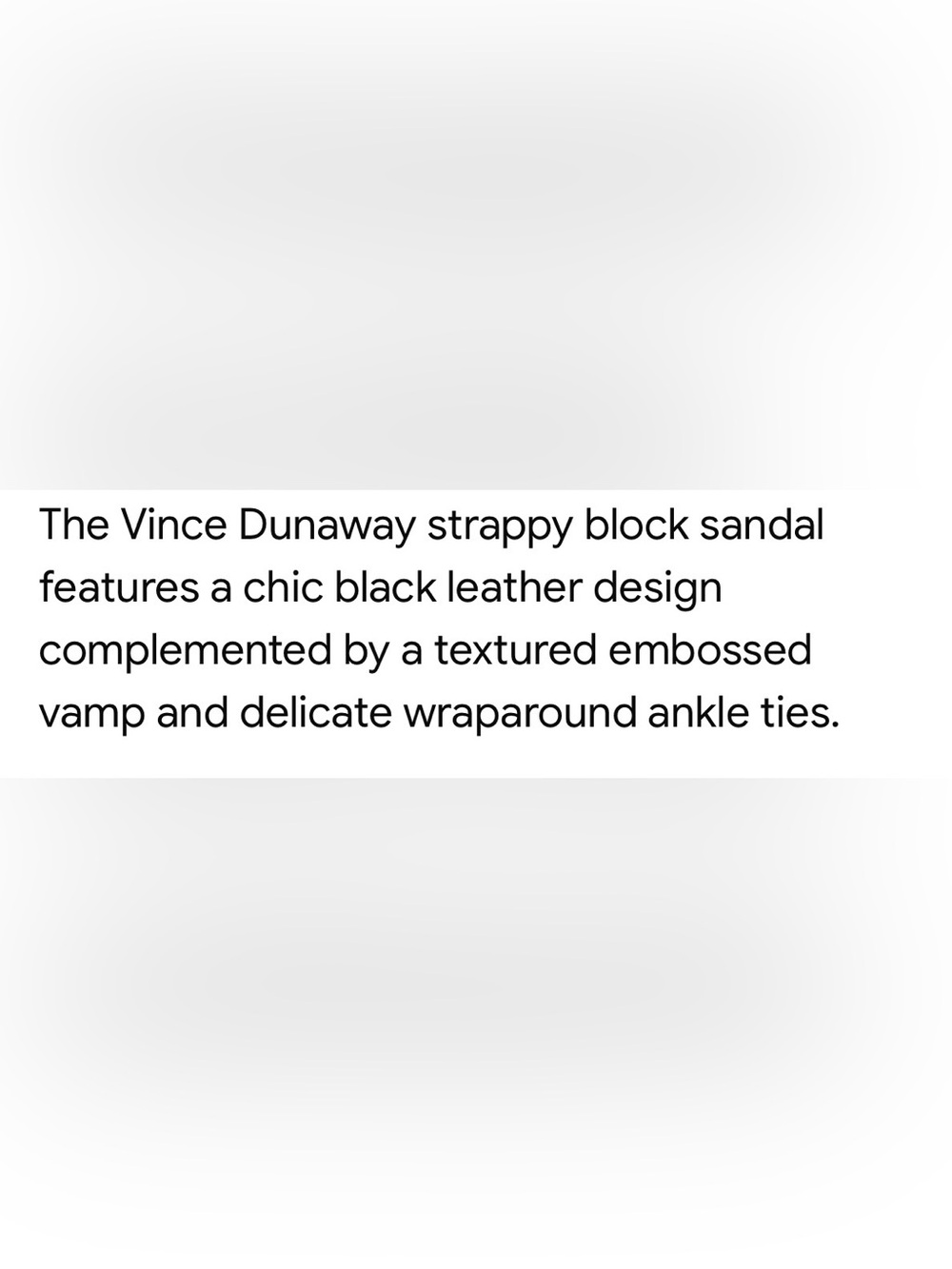 Vince Dunaway Strappy Block Sandal Black Leather - Picture 15 of 16